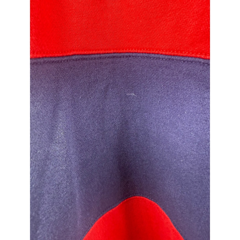 VTG Polo Ralph Lauren Mens Rugby Shirt Large Navy Blue Red Striped Long Sleeve L - Picture 4 of 4